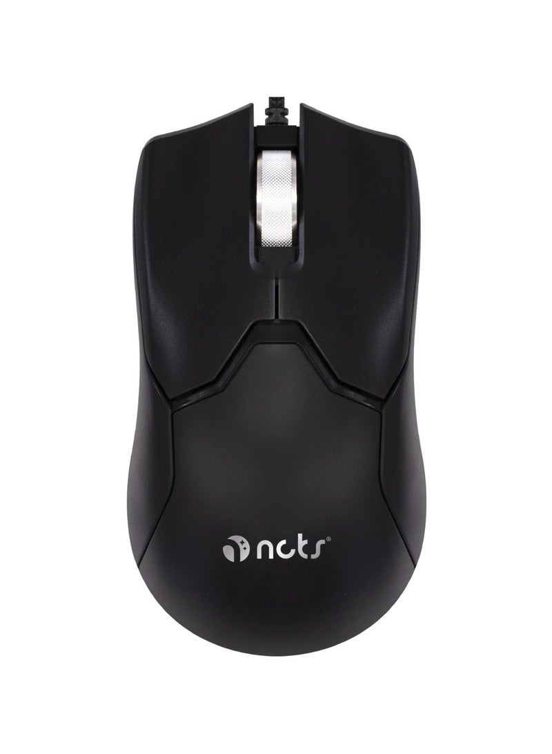 NCTS NCT M8 Wired Mouse for PC and Laptop, 3-button mouse, USB, Black - Image 4
